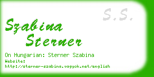 szabina sterner business card